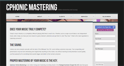 Desktop Screenshot of cphonicmastering.com